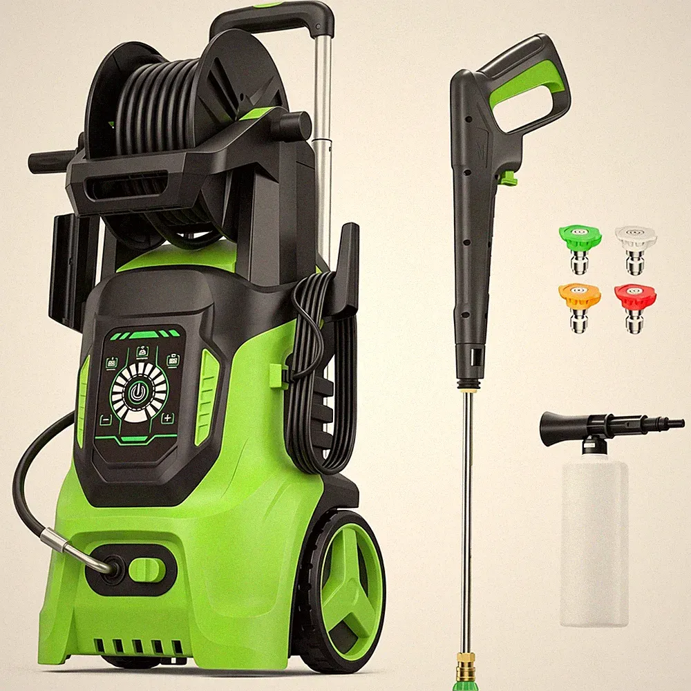 Pressure Washer 4500PSI-Max 3.8GPM with Adj-15-Level Touch Screen car,home,yard
