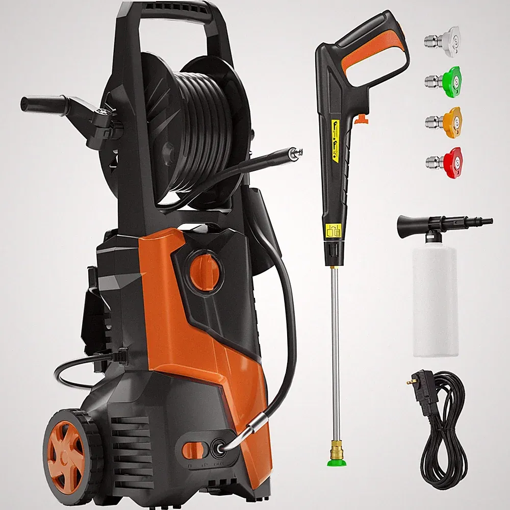 Pressure Washer 4600PSIMAX 3.5GPM, Retractable Hose Reel, Soap Tank, for Car