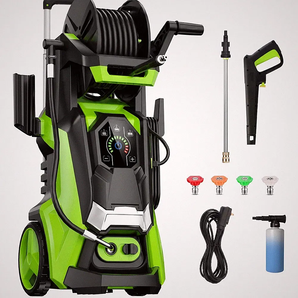 Pressure Washer 5560PSIMAX 3.8GPM, 15-Level Touchscreen, 4 Nozzles, for Driveway