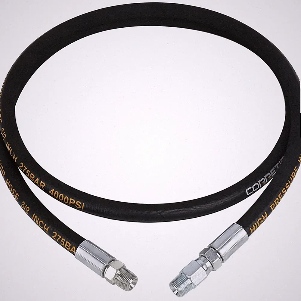Pressure Washer 6 FT x 3/8 Inch Whip Hose, Hose Reel Connector for 4000 PSI P...