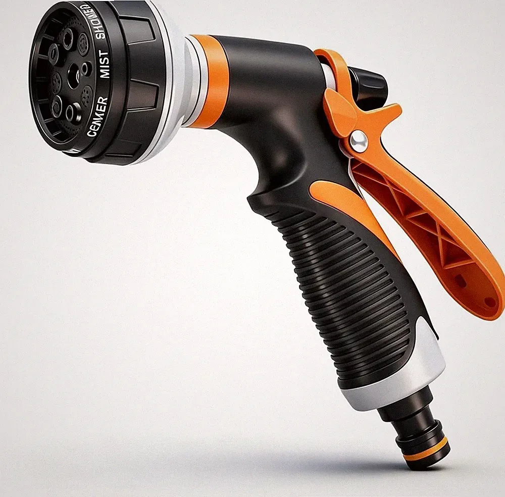 Pressure Washer 6-in-1 Nozzle Multi-Level Water Pressure Adjustment (Orange)