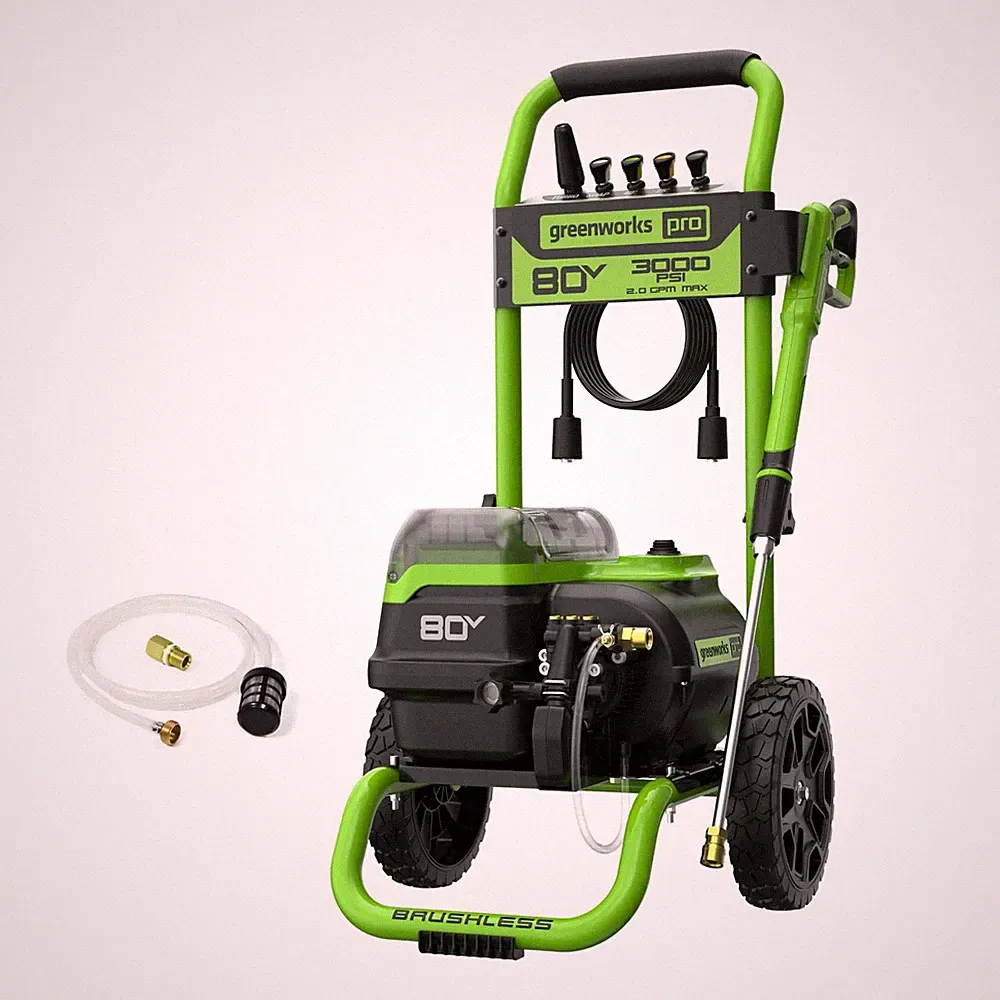 Pressure Washer 80V 3000 PSI 2.0 GPM Tool Only Greenworks PW80L00 Dual-Port Dirt