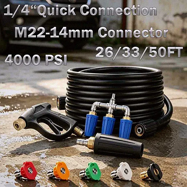 Pressure Washer Accessory Kit M22-14, 1/4" Quick Connect, Turbo & Triple Nozzles