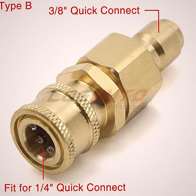 Pressure Washer Adapter 3/8" Male to 1/4" Female or 1/4" to 3/8" Quick Connect