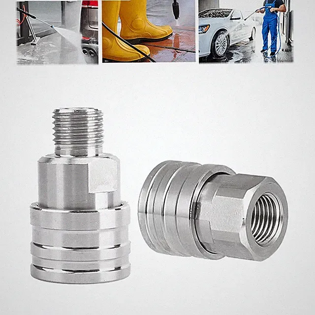Pressure Washer Adapter Coupler 1/4inch Threaded for Home Driveway Flowerbed
