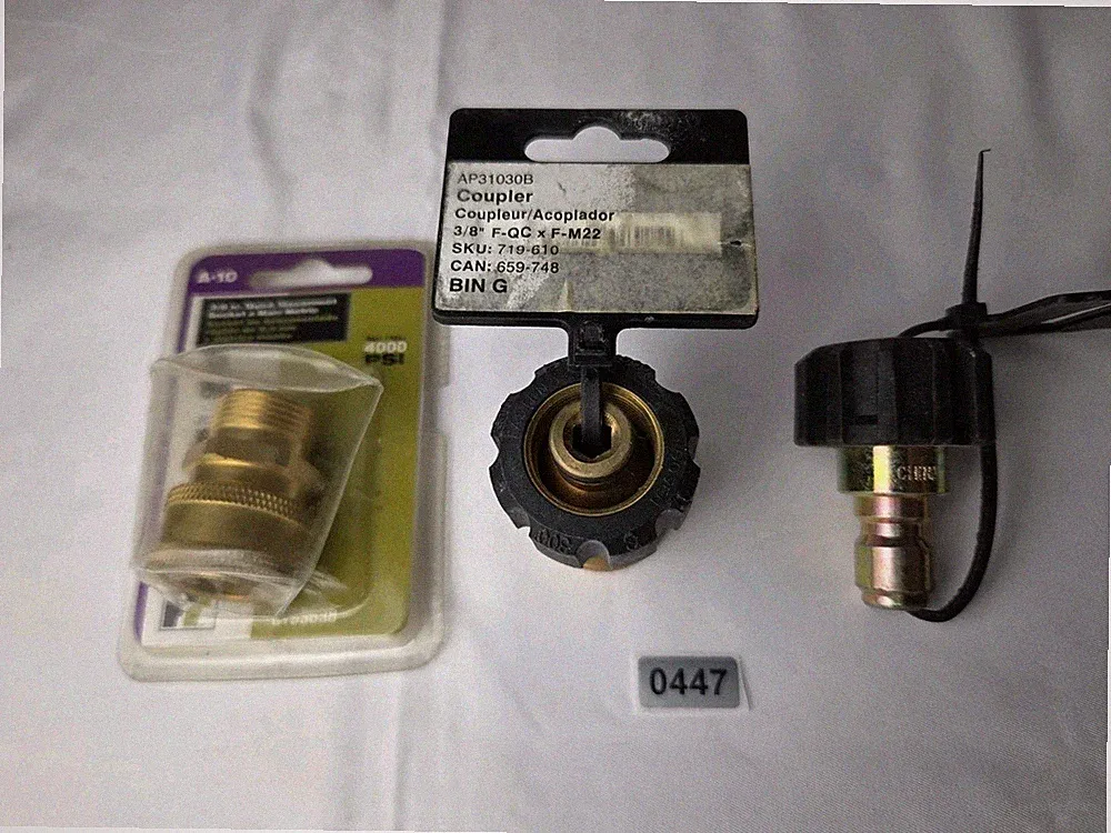 Pressure Washer Adapter Lot (3-Pc) — M22 × 3/8 Quick Connect Coupler New #447