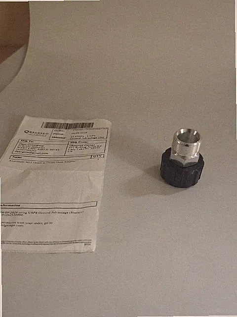 Pressure Washer Adapter, M22 15mm Thread to 14mm For Sun Joe Obsessed Garage