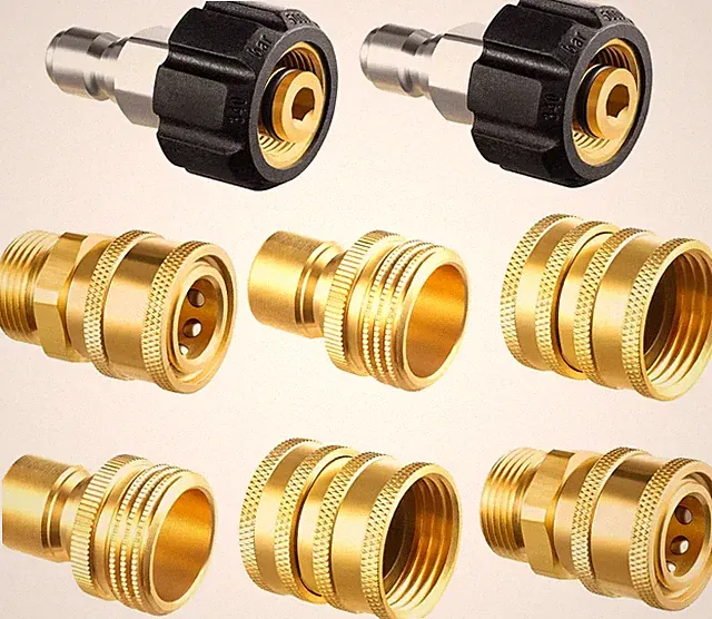 Pressure Washer Adapter Set M22 14mm Quick Connect Swivel to 3/8 Fittings 3/4...
