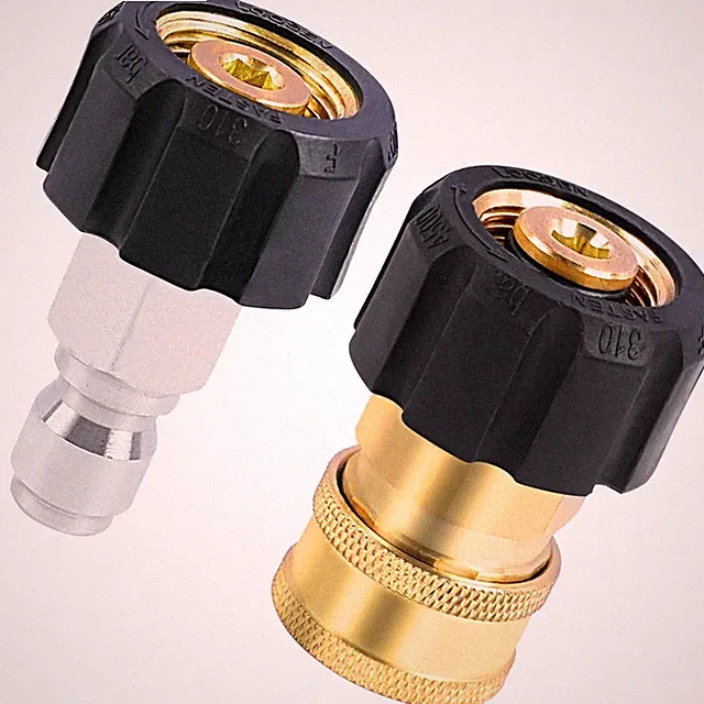 Pressure Washer Adapter Set M22 14mm to 3/8 Inch Quick Connect 4500 PSI