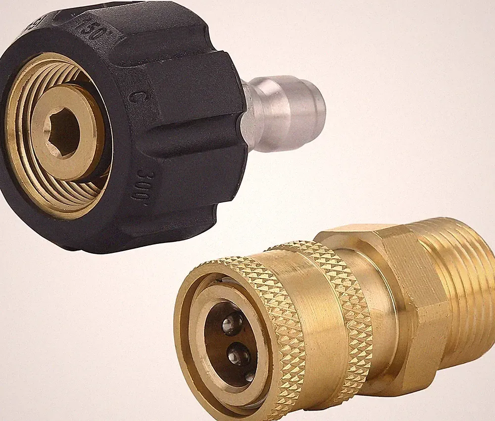 Pressure Washer Adapter Set, Quick Connect Gun to Wand, M22 14mm to 1/4 Inch