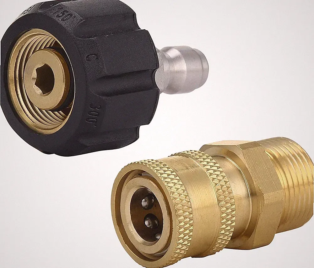 Pressure Washer Adapter Set, Quick Connect Gun to Wand, M22 14mm to 1/4 Inch