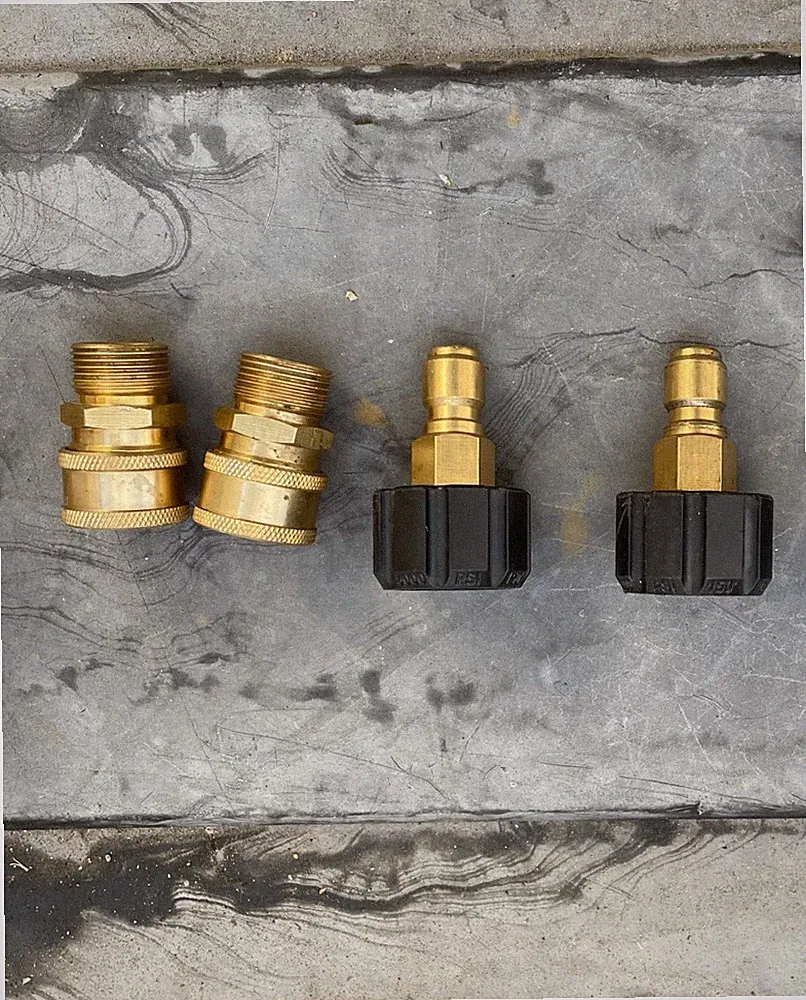 Pressure Washer Adapter Set Quick Connect Kit Metric M22 15mm Female to M22 M...