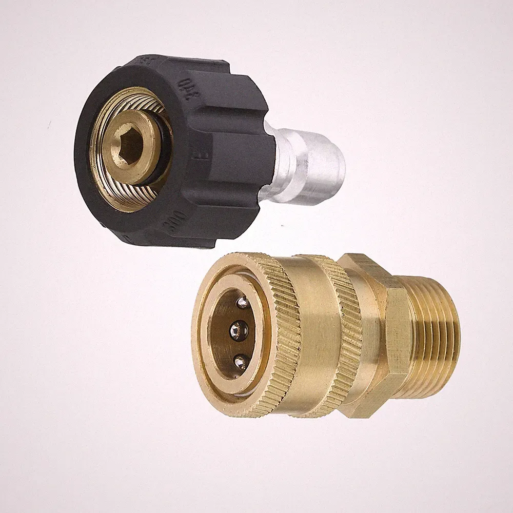 Pressure Washer Adapter Set Quick Connect Kit Metric M22 15mm Female To M22 Male