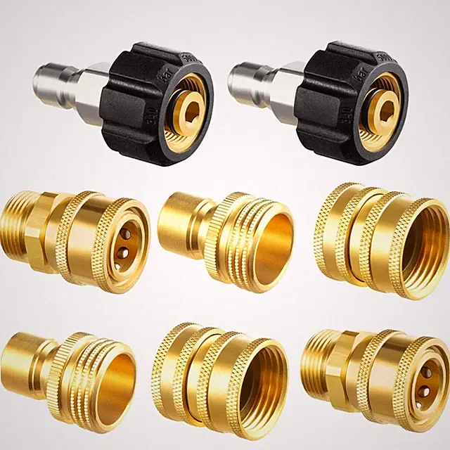 Pressure Washer Adapter Set, Quick Disconnect Kit M22 14mm to 3/8" Fittings, 3/4