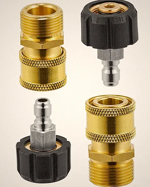 Pressure Washer Adapter Sets, M22 14mm to 1/4'' Quick Connect Fittings kits,...
