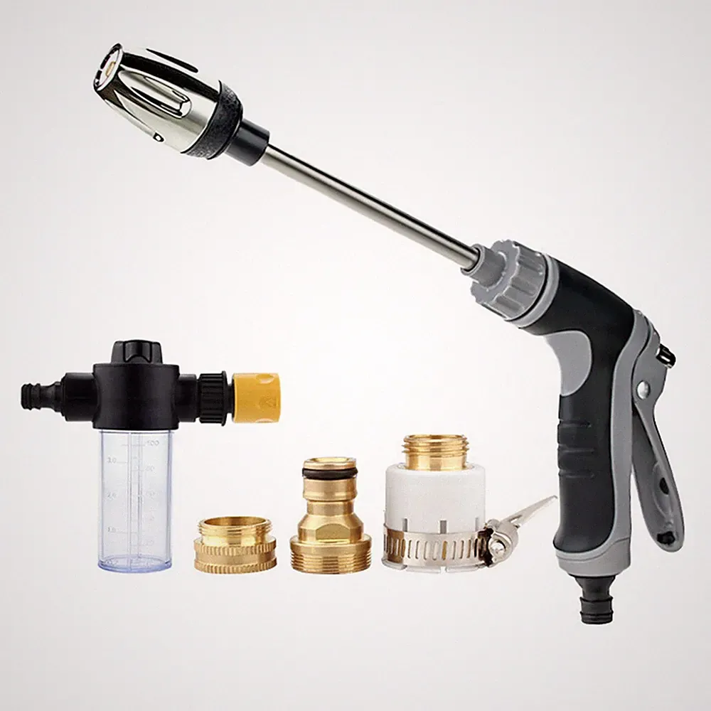 Pressure Washer – Adjustable 2 Nozzles Universal Hose Connector for Garden