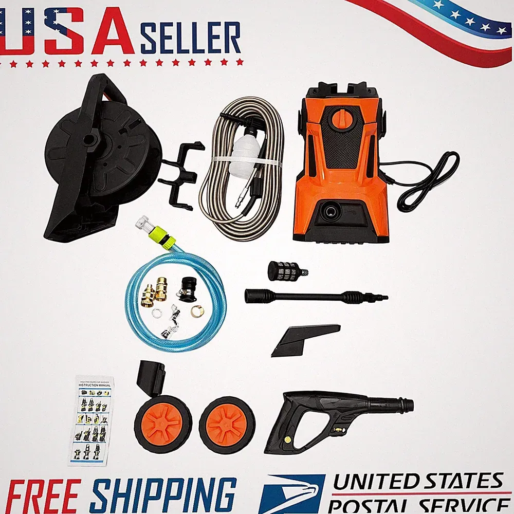 Pressure Washer Car Kit 4 Nozzles Foam Bottle 3000W Cleaner for Driveway