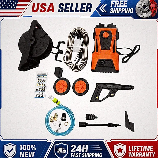 Pressure Washer Car Kit 4 Nozzles Foam Bottle 3000W Cleaner for w/ 4 Nozzles