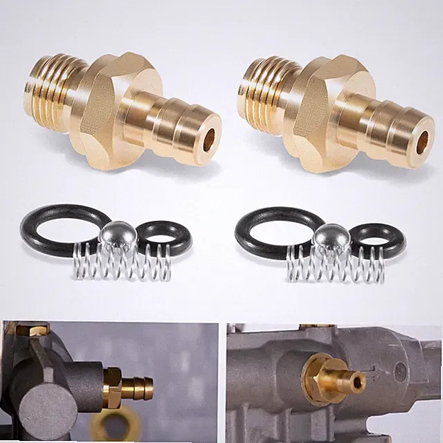 Pressure Washer Chemical Injector Kit Replacement 2 Set Brass Barb Check Valve