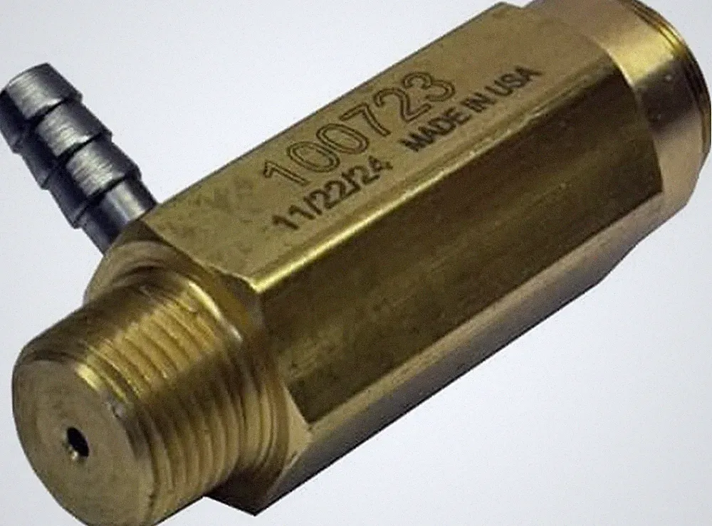 Pressure Washer Cold Hot Water Safety Relief Valve - 6 GPM, 6000 PSI 14" Barb