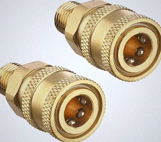 Pressure Washer Coupler 1/4 NPT Male Brass 5000 PSI 2 Pack