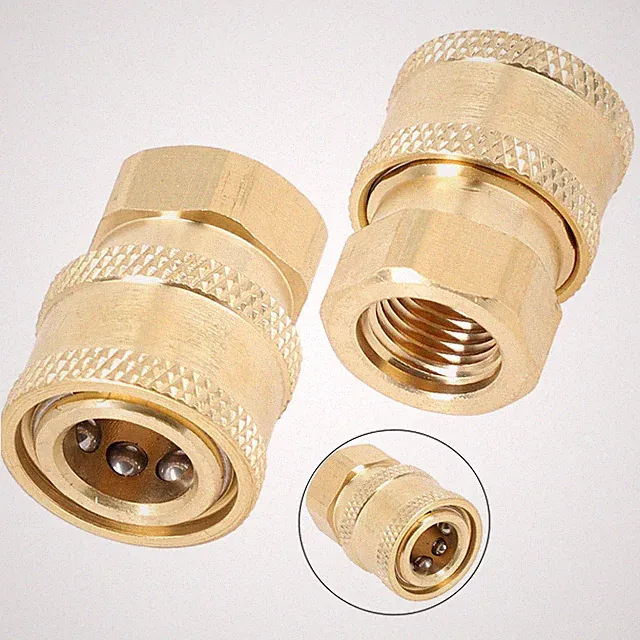 Pressure Washer Coupler 2 Safety Fittings Brass Material Up To 4000 PSI