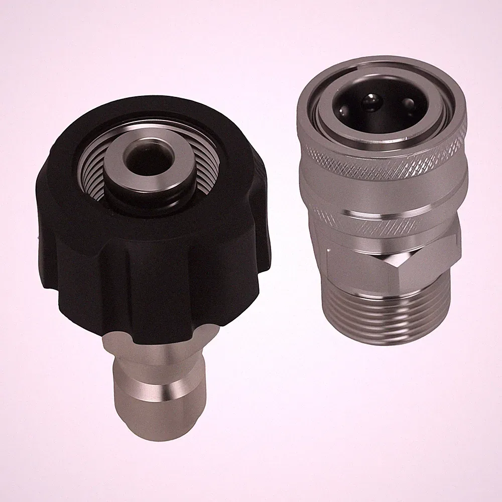 Pressure Washer Coupler Fitting M22-14mm Thread to 3/8" Quick Connect Stainless
