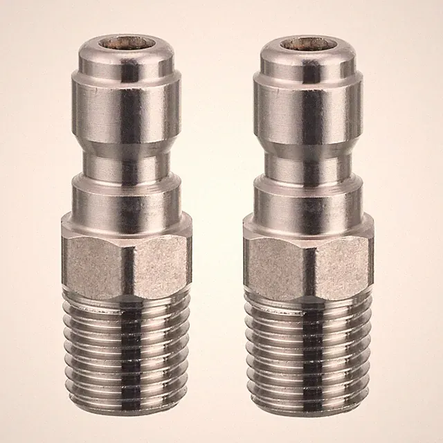 Pressure Washer Couplers, 1/4 Quick Connect Plug, 2 Pack | Male NPT Fitting,...