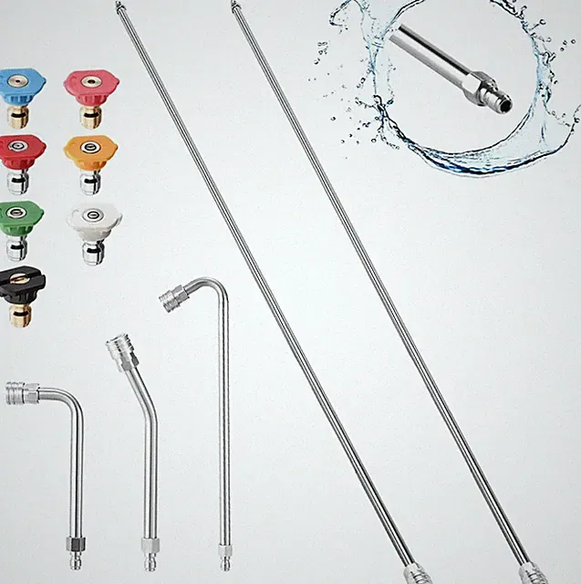 Pressure Washer Extension Wand, 120" Power Washer Extension Wand with 3Pcs Curve