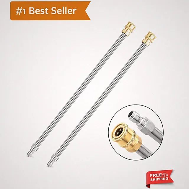 Pressure Washer Extension Wand, 2 Pack 17 Inch Stainless Steel Heavy Duty Wan...