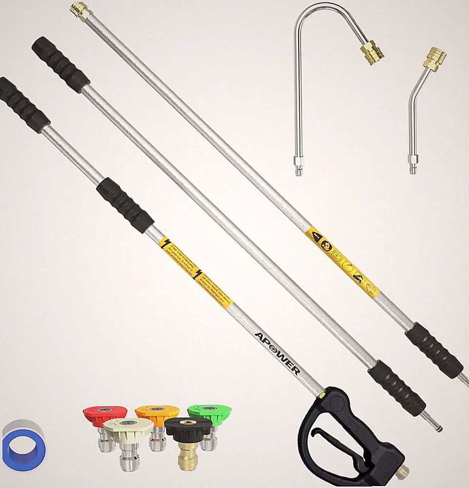 Pressure Washer Extension Wand 9 ft Aluminum Gutter Cleaner Compatible With Gas