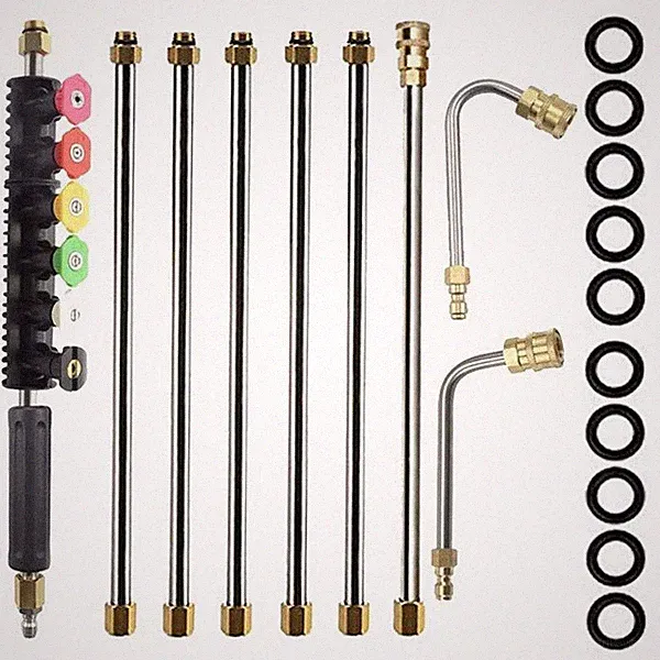 Pressure Washer Extension Wand, 9 Pack Power Washer Lance with 5 Atomization...