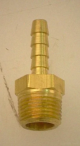 Pressure Washer Fittings 3/8" Male Thread to 1/4" hose barb PW-FIT-38-HoseBarb