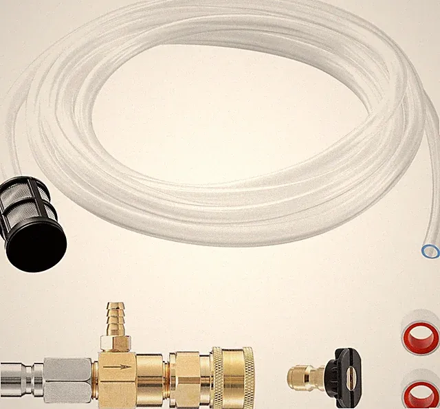 Pressure Washer Fixed Downstream Chemical Injector Kit 3/8" Quick Connect 3-5GPM