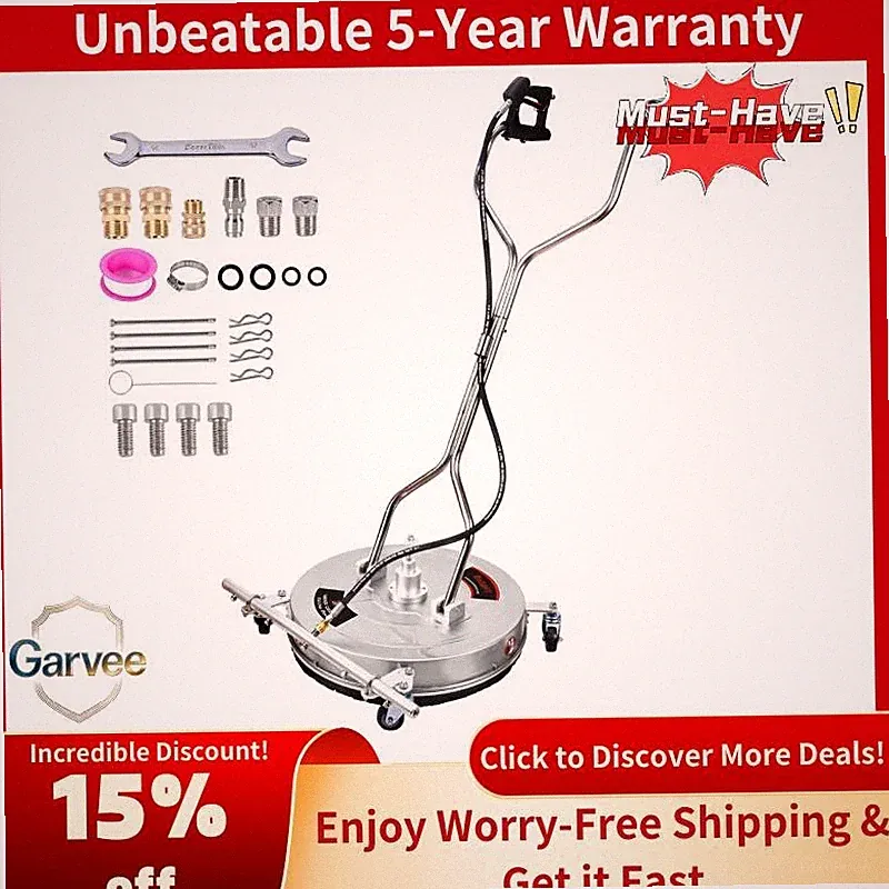 Pressure Washer Floor Cleaner 21 Inch with Handle for Concrete Patio Driveway