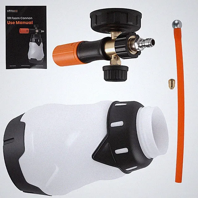 Pressure Washer Foam Cannon 1.3L Adjustable Nozzle with 1/4" Quick Connect