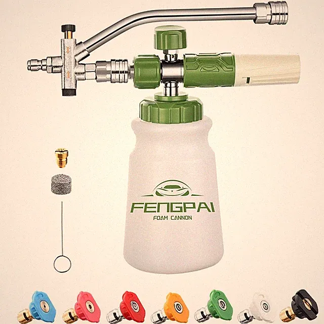 Pressure Washer Foam Cannon Accessory Dual Connector White Foam Lance Attachment