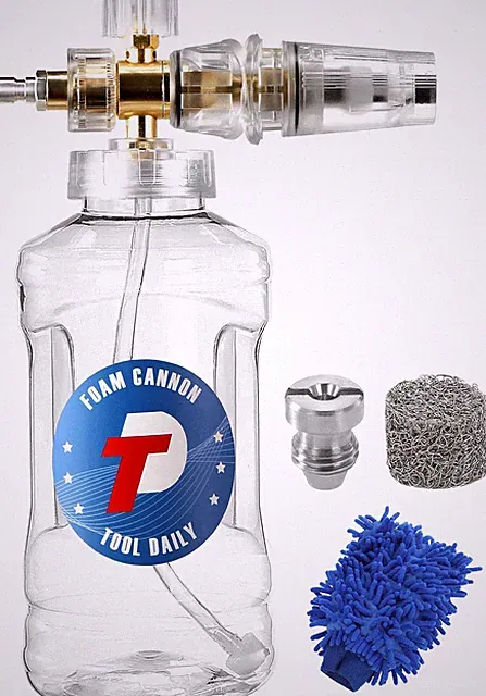 Pressure Washer Foam Cannon, Adjustable Snow Foam Lance with M22 and 1/4 Inch Qu