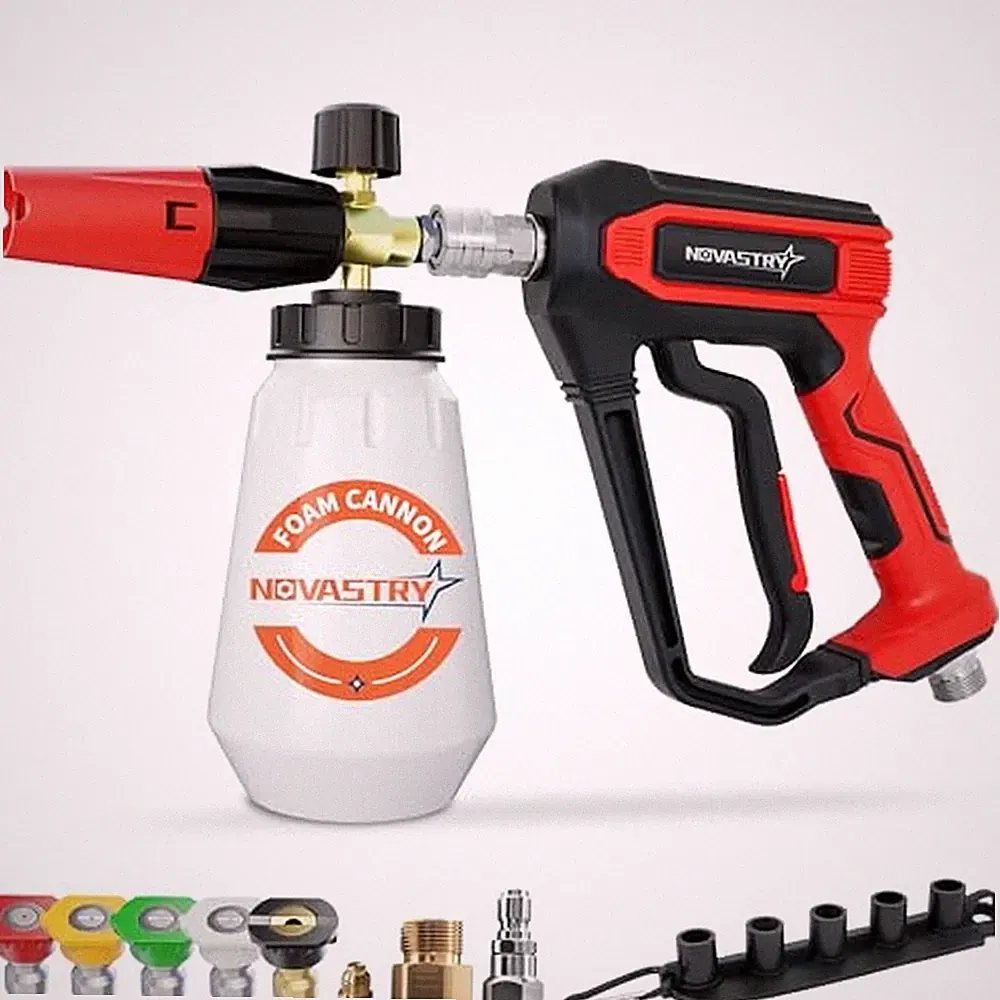 Pressure Washer Foam Cannon Gun & Sprayer Kit, Car Wash Kit with 5 Adjustable...