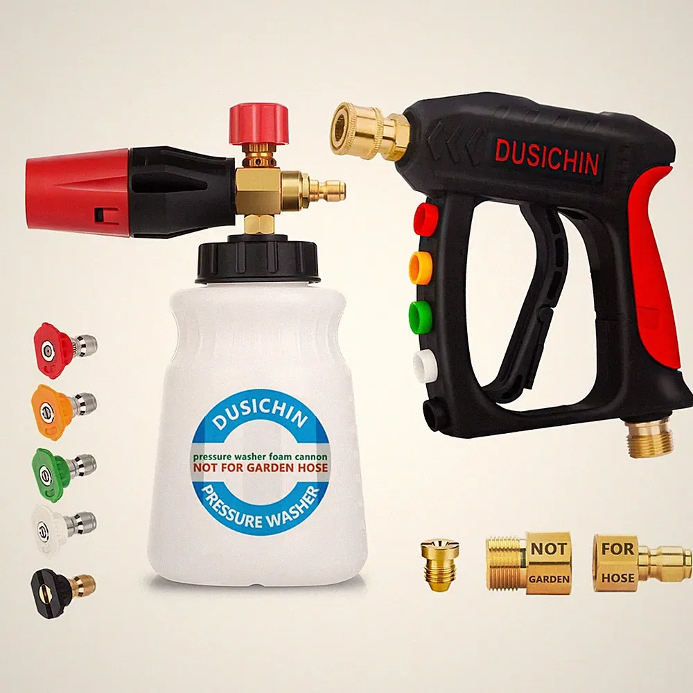Pressure Washer Foam Cannon Kit with 5 Nozzle Tips, 1000-4000 PSI, 1 Liter