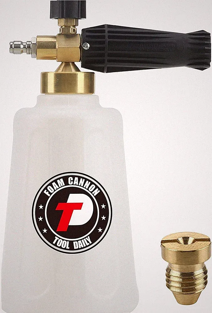 Pressure Washer Foam Cannon with 1.5L Tank & 1.1mm Nozzle for Thick Foam