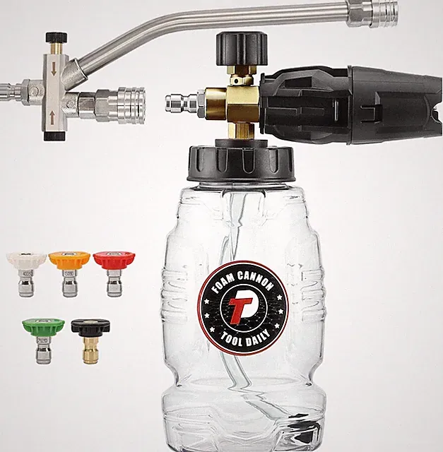 Pressure Washer Foam Cannon with Dual Connector, 1 Liter