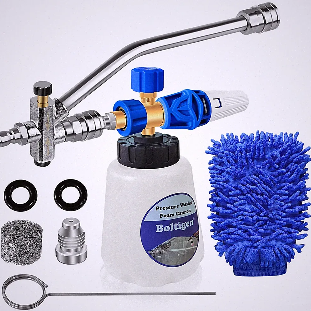 Pressure Washer Foam Cannon with Dual-Connector Tool, 1 liter