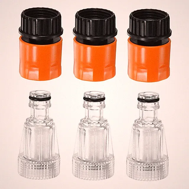 Pressure Washer Garden Hose Adapter with Hose Quick Connect [Orange/White]