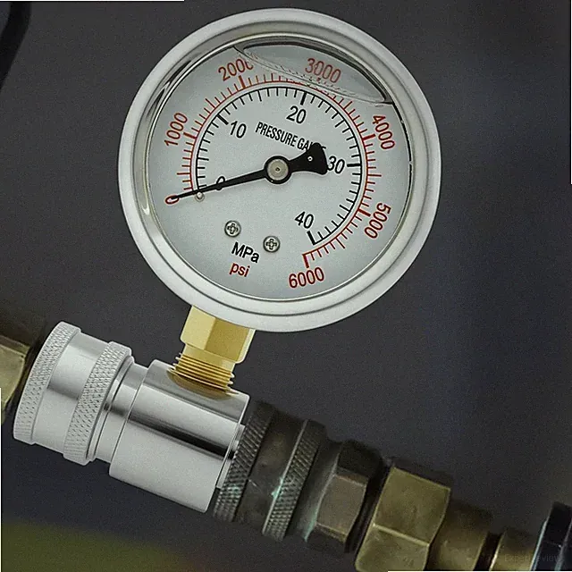 Pressure Washer Gauge 3/8 Inch Quick Connect Socket Plug Power Washer 6000 PSI