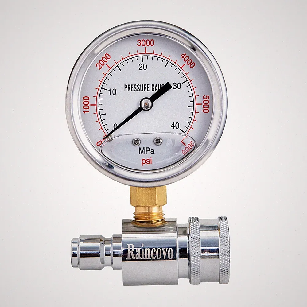 Pressure Washer Gauge, 6000 PSI, 3/8 Inch Quick Connect, Gauge for...