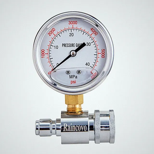 Pressure Washer Gauge, 6000 PSI, 3/8 Inch Quick Connect, Gauge for...