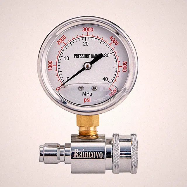 Pressure Washer Gauge, 6000 PSI, 3/8 Inch Quick Connect, Pressure Gauge for Powe