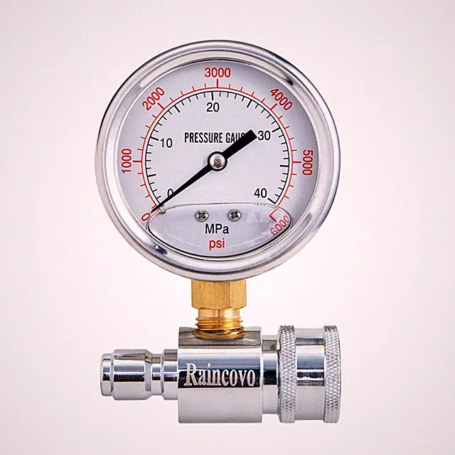 Pressure Washer Gauge, 6000 PSI 3/8 Inch Quick Connect, Pressure Gauge for Power