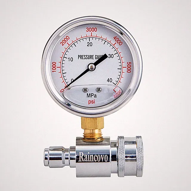 Pressure Washer Gauge 6000 Psi 3/8 Inch Quick Connect Pressure Gauge For Power W